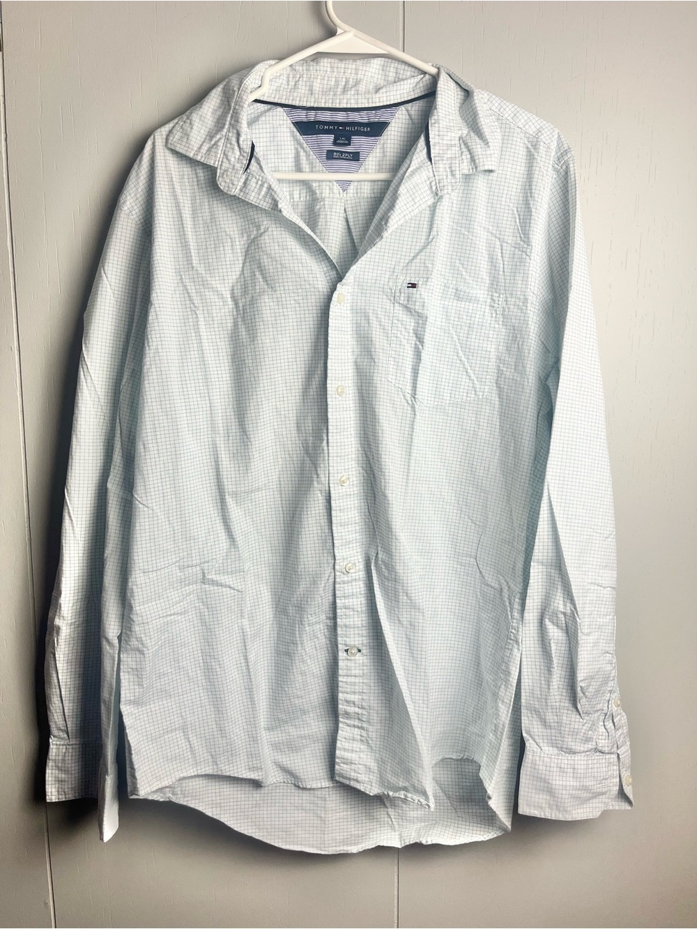 Tommy Hilfiger 80’s 2 Ply Button Down Shirt Mens Large